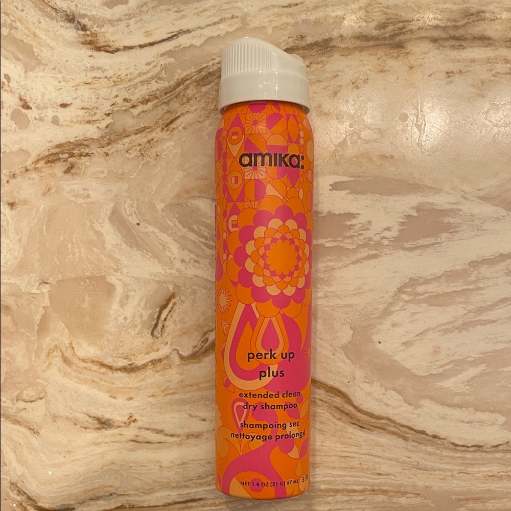 Amika Perk Up Plus Dry Shampoo - Vibrant Orange and Pink